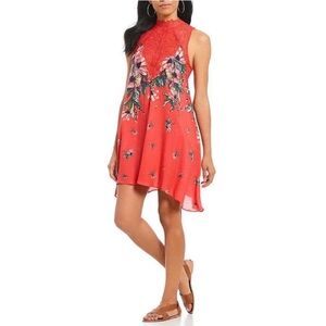 Free People Marsha Lace Dress - Red